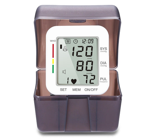 Wrist Blood Pressure Cuff with Voice Function | Dual Memory Health Tracker