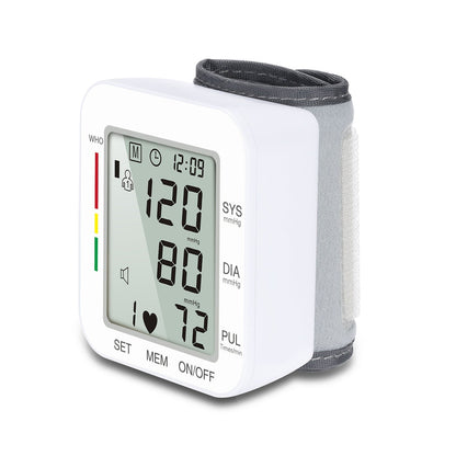 Wrist Blood Pressure Cuff with Voice Function | Dual Memory Health Tracker