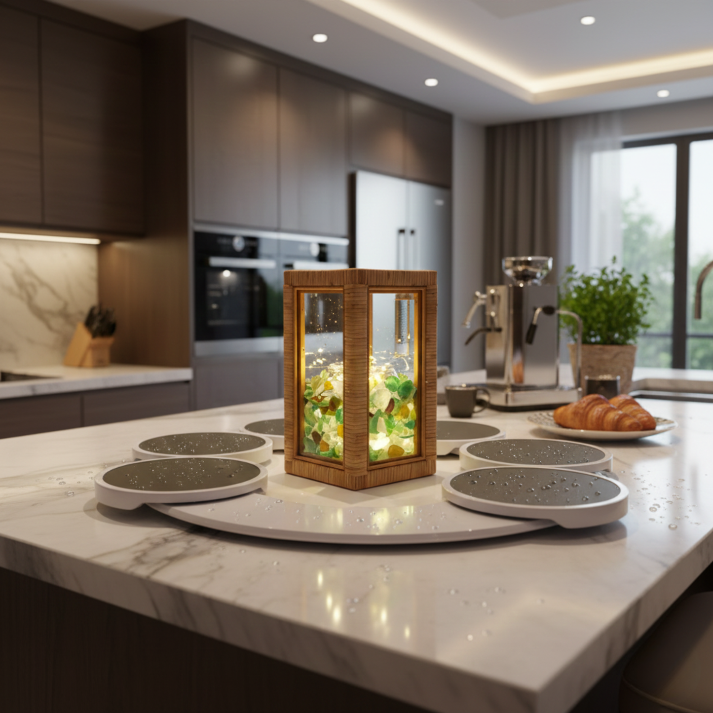 Lazy Susan Serving Tray - 360° Rotating Design for Convenient Use