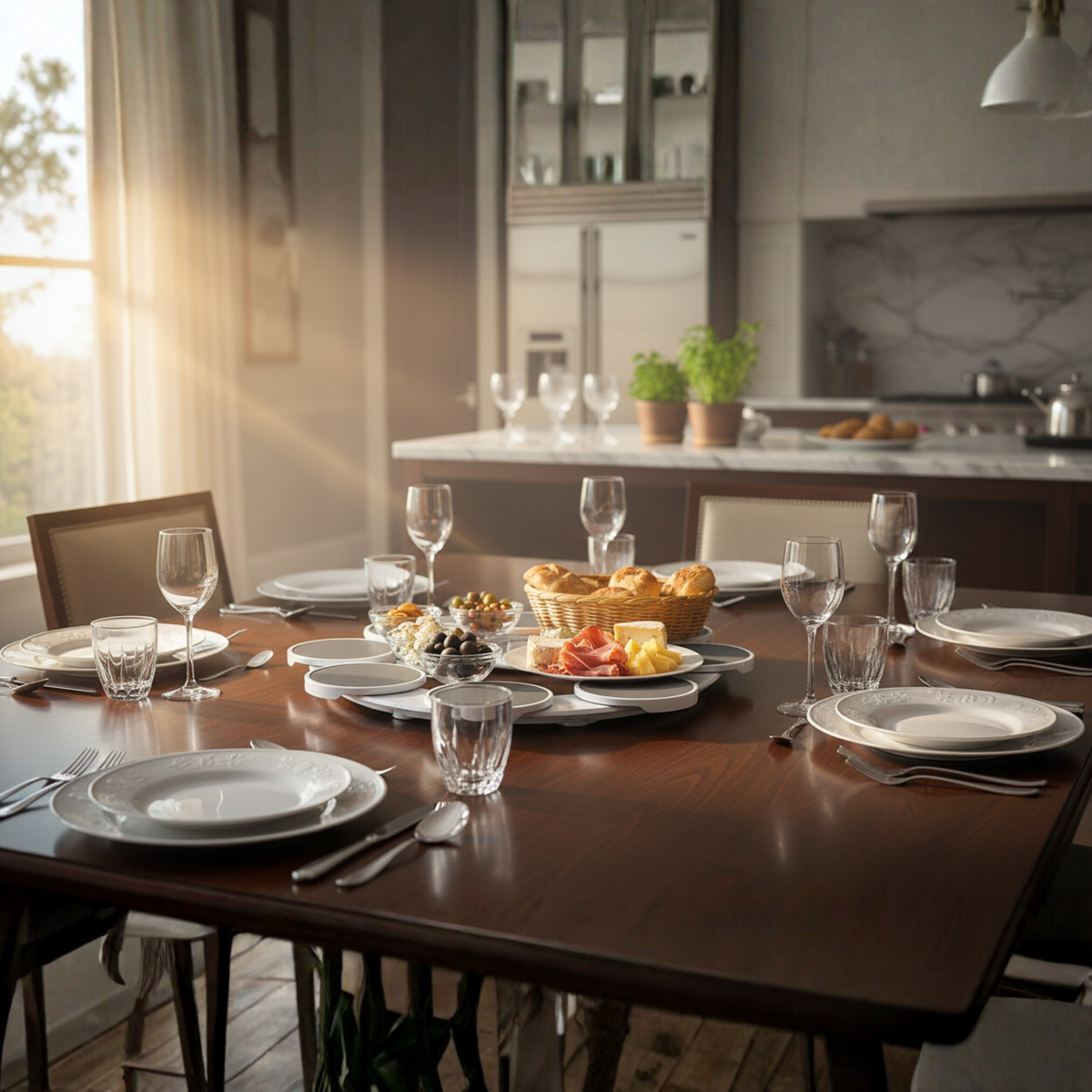 Lazy Susan Serving Tray - 360° Rotating Design for Convenient Use