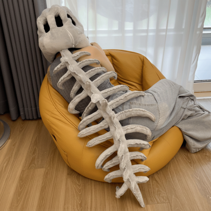 Children's 3D Plush Dinosaur Skeleton Costume for Halloween Dress-Up