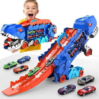Dinosaur-Themed 3-in-1 Toy Racing Track Set for Kids