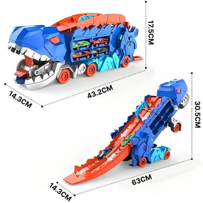 Dinosaur-Themed 3-in-1 Toy Racing Track Set for Kids