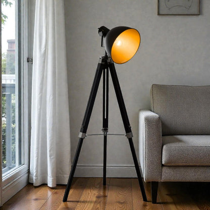 Floor Lamp with Adjustable Tripod Stand