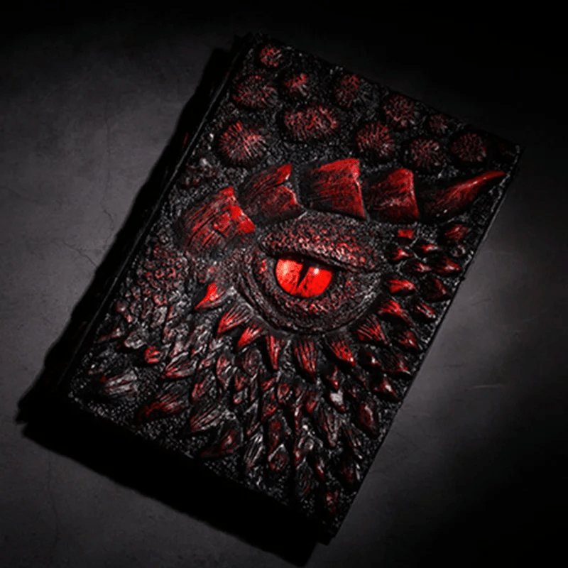 3D Embossed Notebook with Resin Cover - Dragon Eye Handmade Design