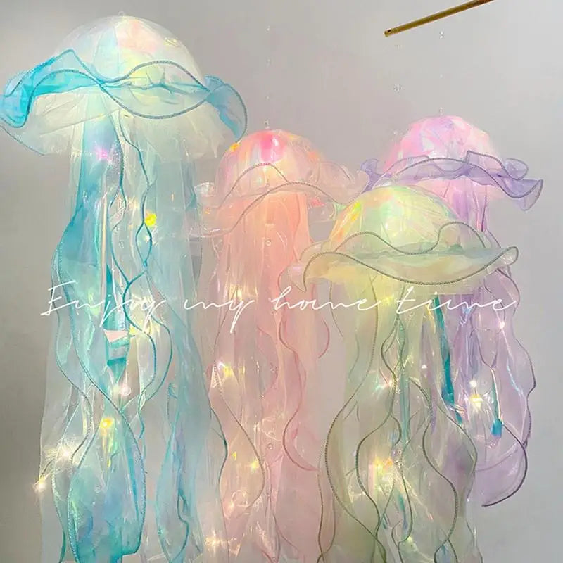 Colorful Jellyfish Pendant Light – Gentle Night Illumination for Kids