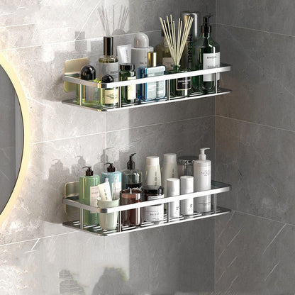 Space-Saving Bathroom Shelves – Adhesive Installation, No Drilling Needed