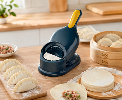 2-in-1 Dumpling Press Mold for Dough, Wavy Edge Pastry Maker Tool