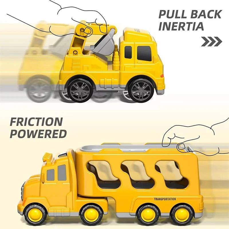 5-Piece Construction Playset for Kids – Friction-Powered with Lights & Sounds