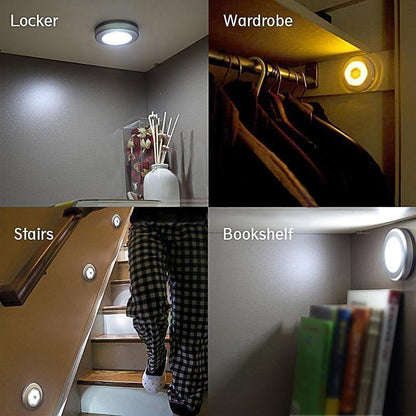 Battery Operated LED Night Light with Motion Sensor for Stairs and Hallways