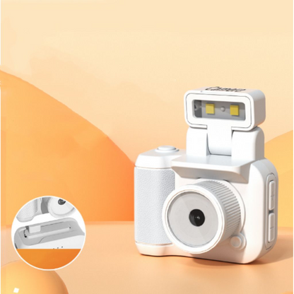 Compact Retro Digital Camera with Charging Base, Type C Cable, Lanyard