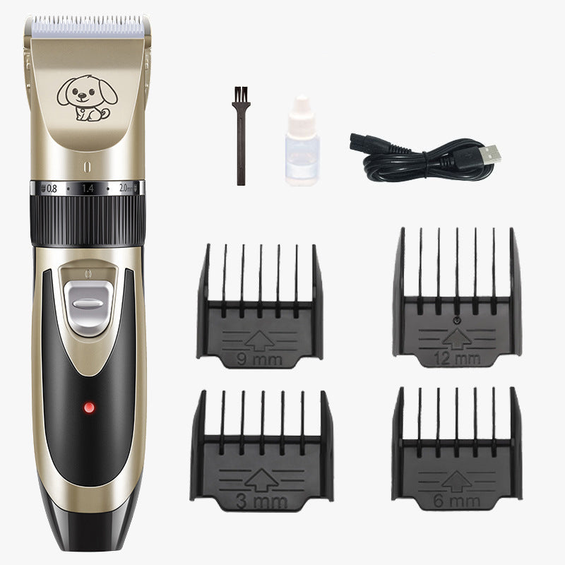 WhisperTrim Pet Grooming Kit with Quiet Motor & Adjustable Combs