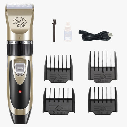 WhisperTrim Pet Grooming Kit with Quiet Motor & Adjustable Combs