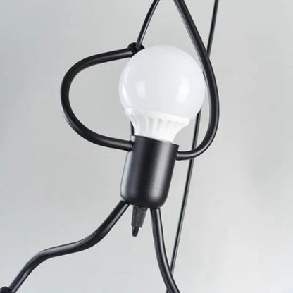 LED Ceiling Light with Warm Illumination and Metal Frame for Character Design