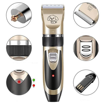 WhisperTrim Pet Grooming Kit with Quiet Motor & Adjustable Combs