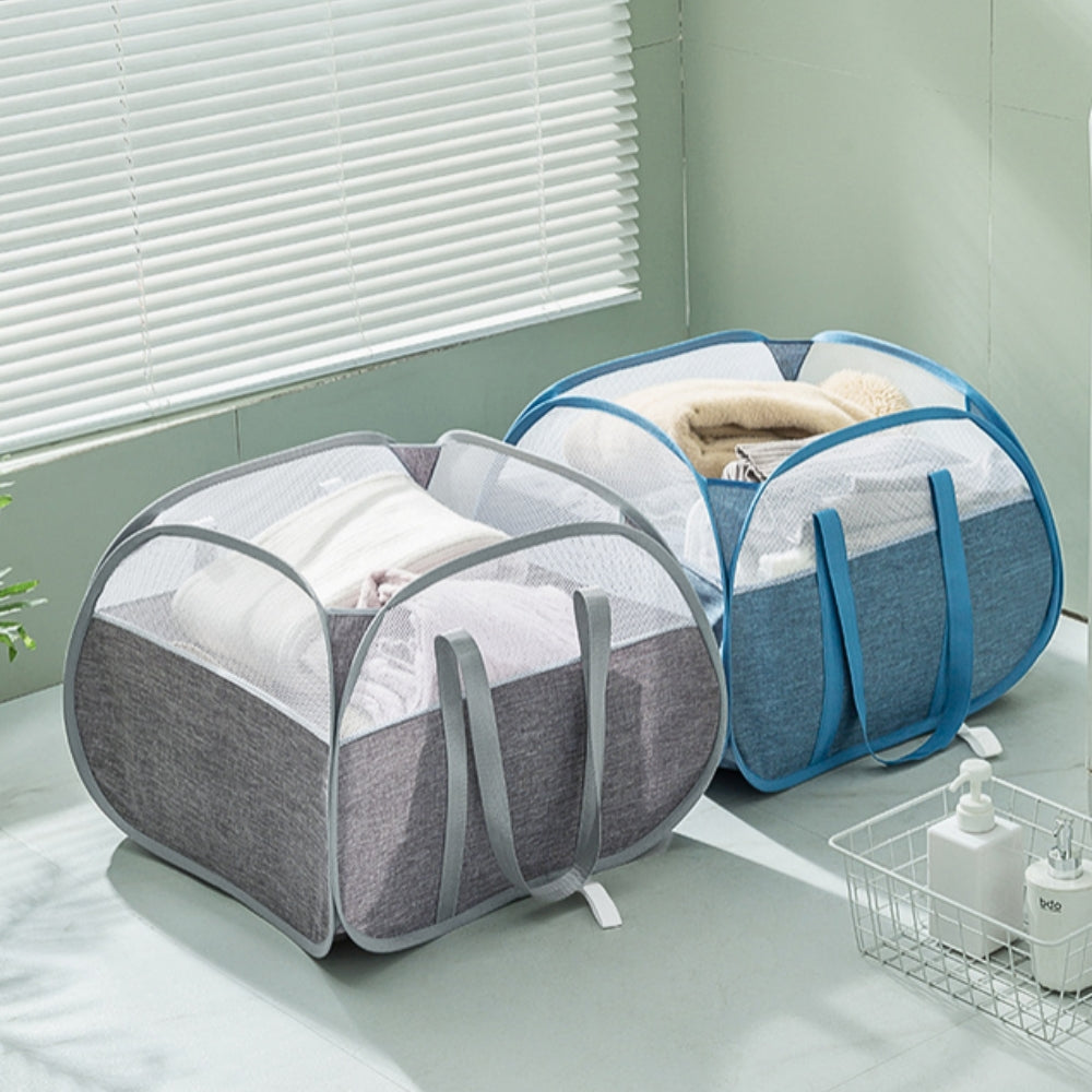 Portable Laundry Bin with Sturdy Handles for Convenient Carrying