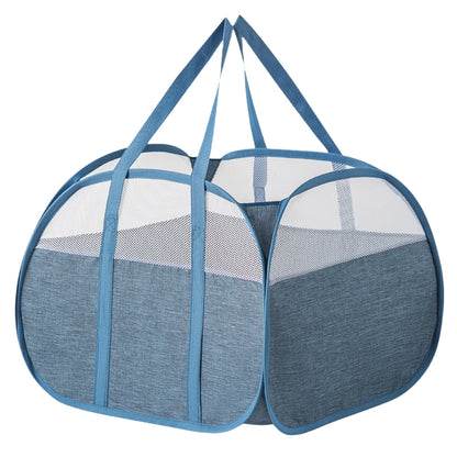 Portable Laundry Bin with Sturdy Handles for Convenient Carrying