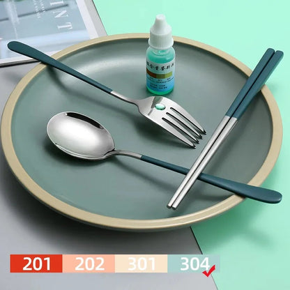 Eco-Friendly Dining Set – Portable Stainless Steel Cutlery Utensils