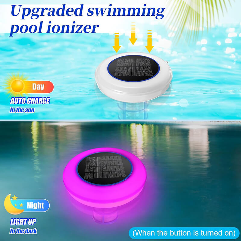 LED Light Solar Pool Ionizer for Simple Water Maintenance