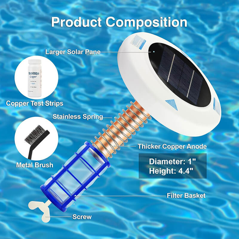 LED Light Solar Pool Ionizer for Simple Water Maintenance