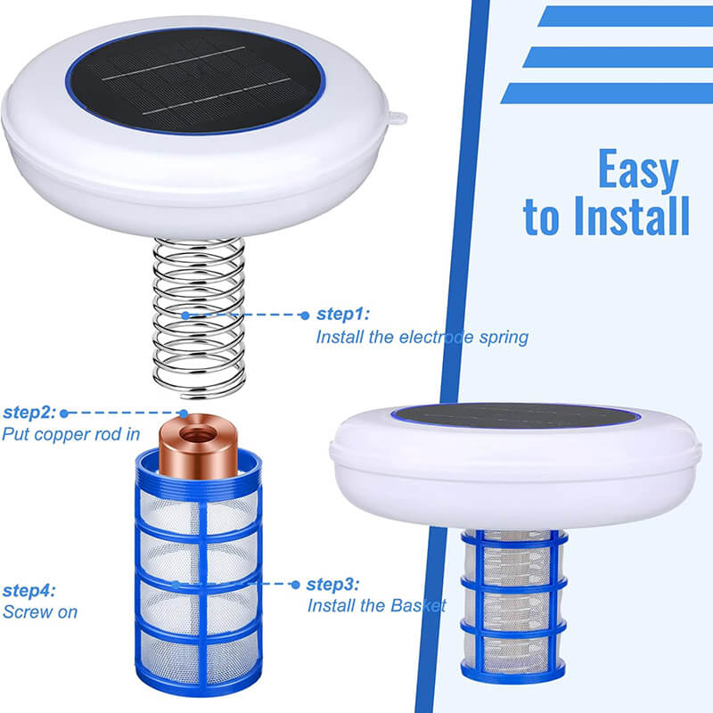 LED Light Solar Pool Ionizer for Simple Water Maintenance