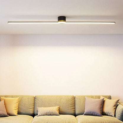Semi-Flush Ceiling Light in Modern Linear LED Design