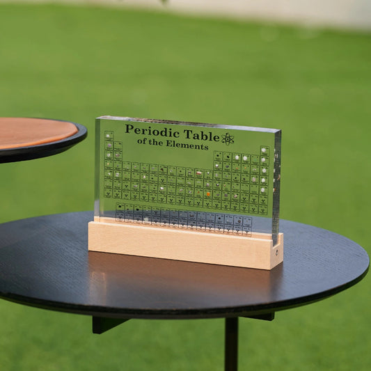 Acrylic Periodic Table with 83 Real Elements and LED Illumination