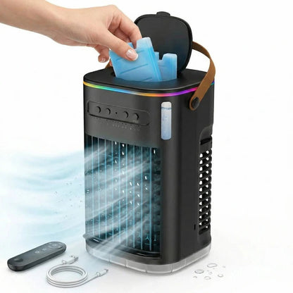 Portable Air Conditioner with 1.2L Water Tank & Remote Control – Quiet Operation