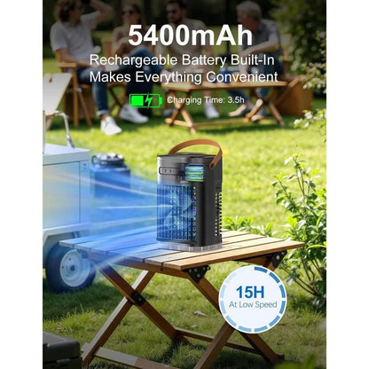 Portable Air Conditioner with 1.2L Water Tank & Remote Control – Quiet Operation