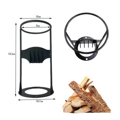 Portable Compact Firewood Cutter – Cast Iron Wood Splitting Tool
