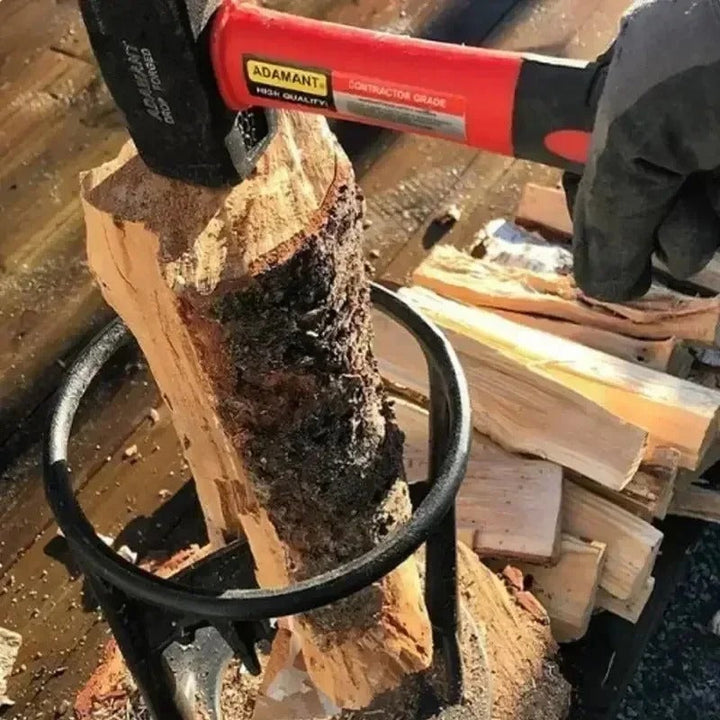 Portable Compact Firewood Cutter – Cast Iron Wood Splitting Tool