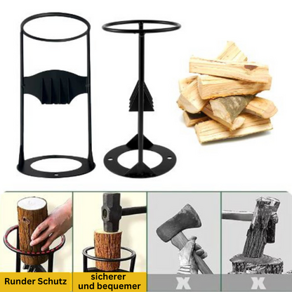 Portable Compact Firewood Cutter – Cast Iron Wood Splitting Tool