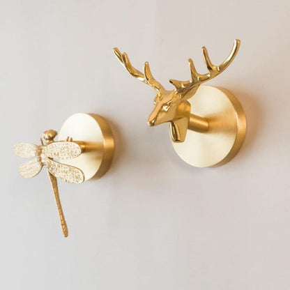 Stylish Wall Hooks in Animal Design – Handcrafted Brass Decor
