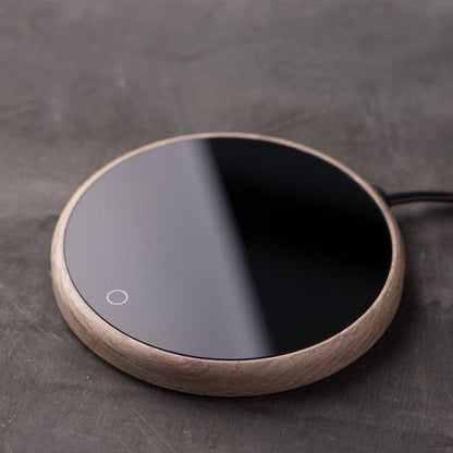 Temperature-Controlled Ceramic Mug Warmer Coaster with Auto Shut-Off