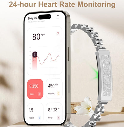 Heart Rate and Sleep Monitor Bracelet – Stylish Fitness Tracker