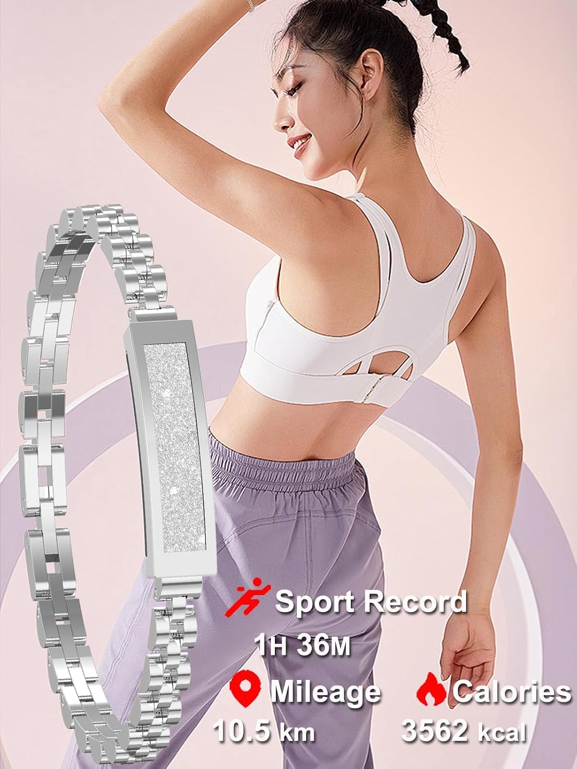 Heart Rate and Sleep Monitor Bracelet – Stylish Fitness Tracker