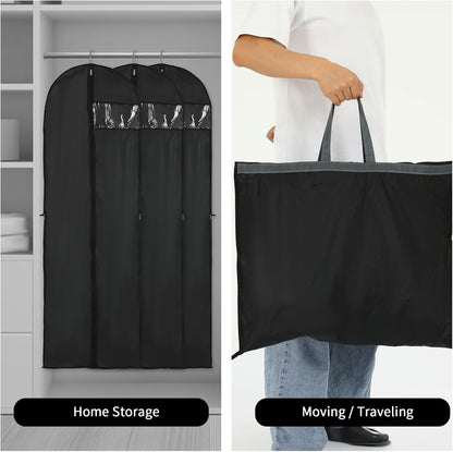 Travel Storage Dress Bags - 2-Pack with Zipper and Clear View Window