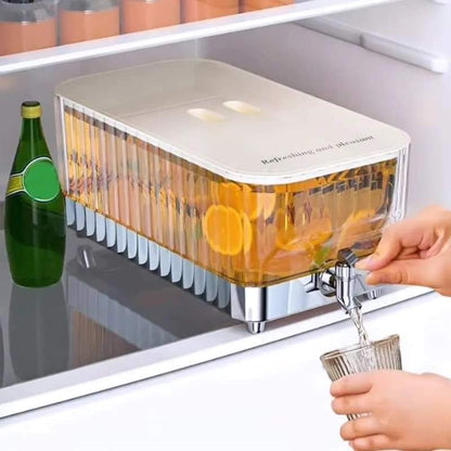 Elegant Glass Beverage Dispenser with Locking Lid for Easy Serving