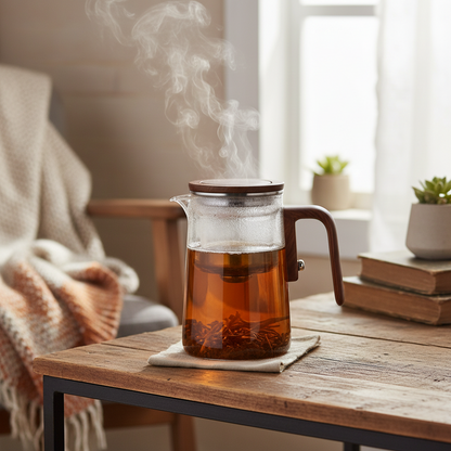 Loose Leaf Tea Glass Teapot with Infuser - Perfect for Brewing Control