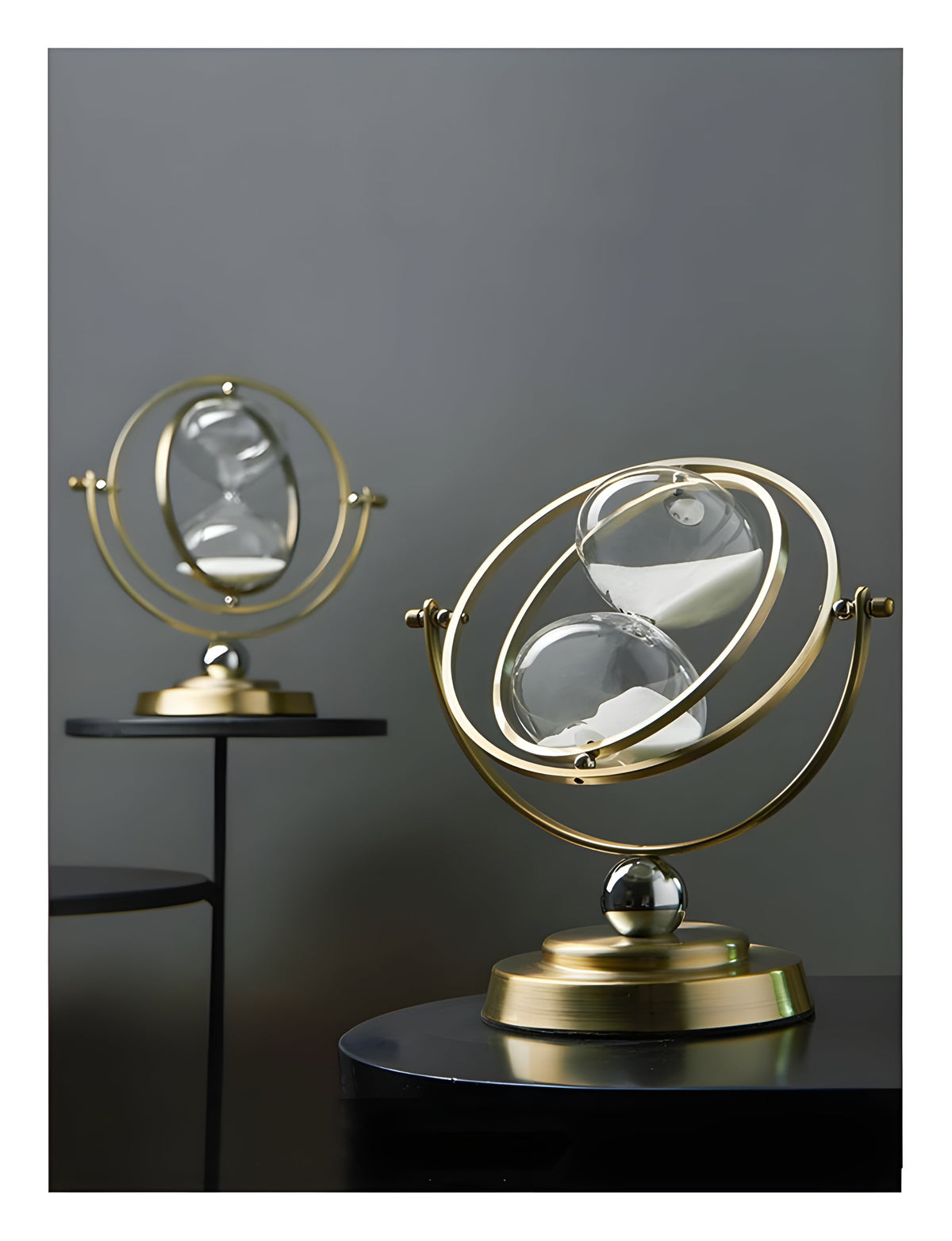 Classic Decorative Hourglass Timer with Quality Sand and Gold Frame