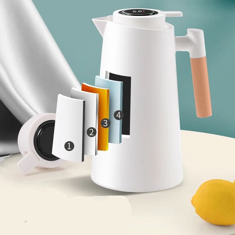 1L Insulated Flask with Digital Temperature Display for Beverages