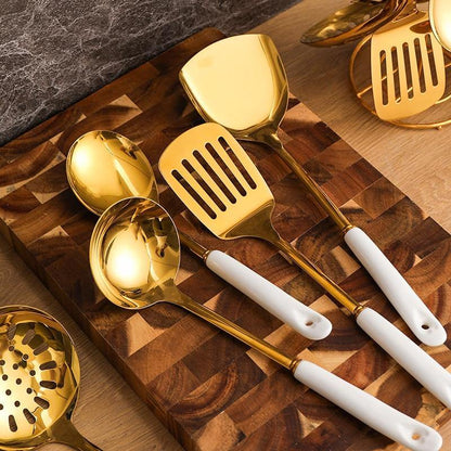 Ergonomic Ceramic Handle Cooking Tools Set - 6 Pieces for Modern Kitchens
