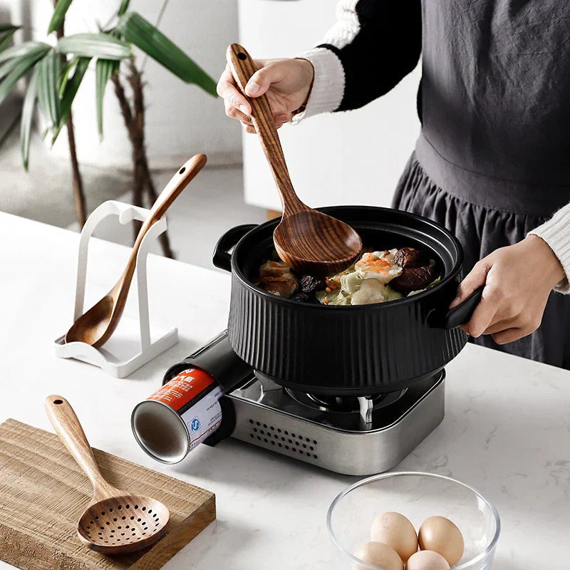 Versatile Kitchen Utensil Set - 7 Pieces of Teak Wood Tools