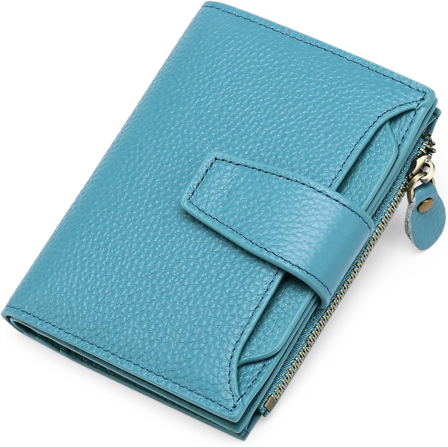Leather Wallet with Multi-Pocket Organizer and RFID Blocking Feature