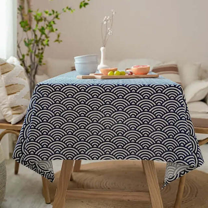 Durable Linen Tablecloth for Dining Events - Japanese Design