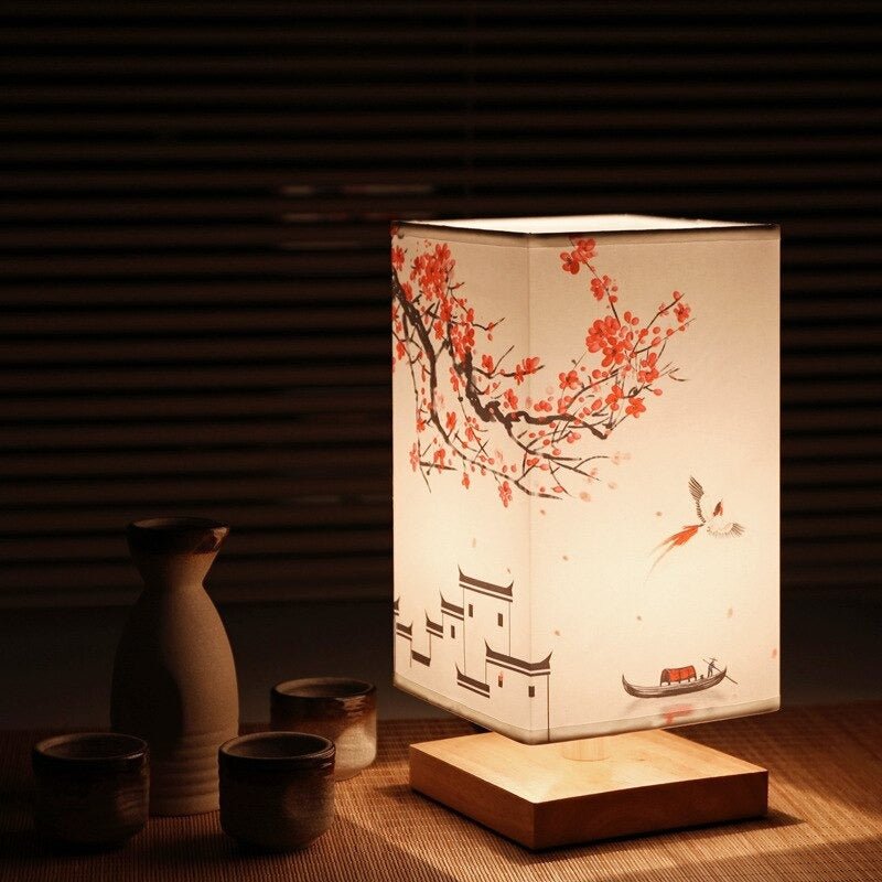 Scandinavian-Japanese Table Lamp – Elegant Design with Soft Lighting
