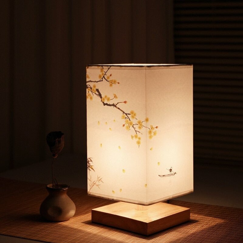 Scandinavian-Japanese Table Lamp – Elegant Design with Soft Lighting