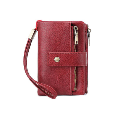 RFID-Blocking Tri-Fold Wallet for Women with Efficient Organization