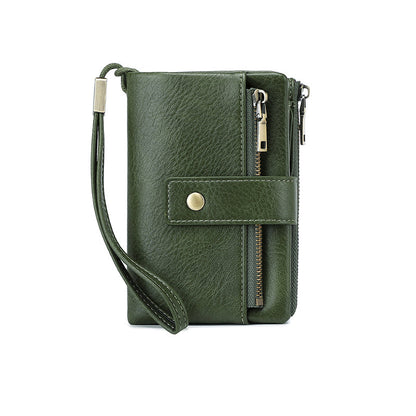 RFID-Blocking Tri-Fold Wallet for Women with Efficient Organization