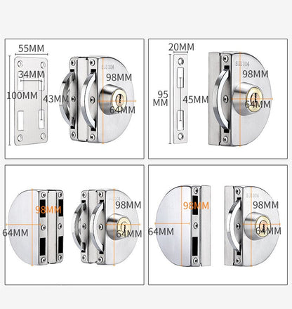 Sliding Glass Door Security Lock in Stainless Steel – Easy Installation